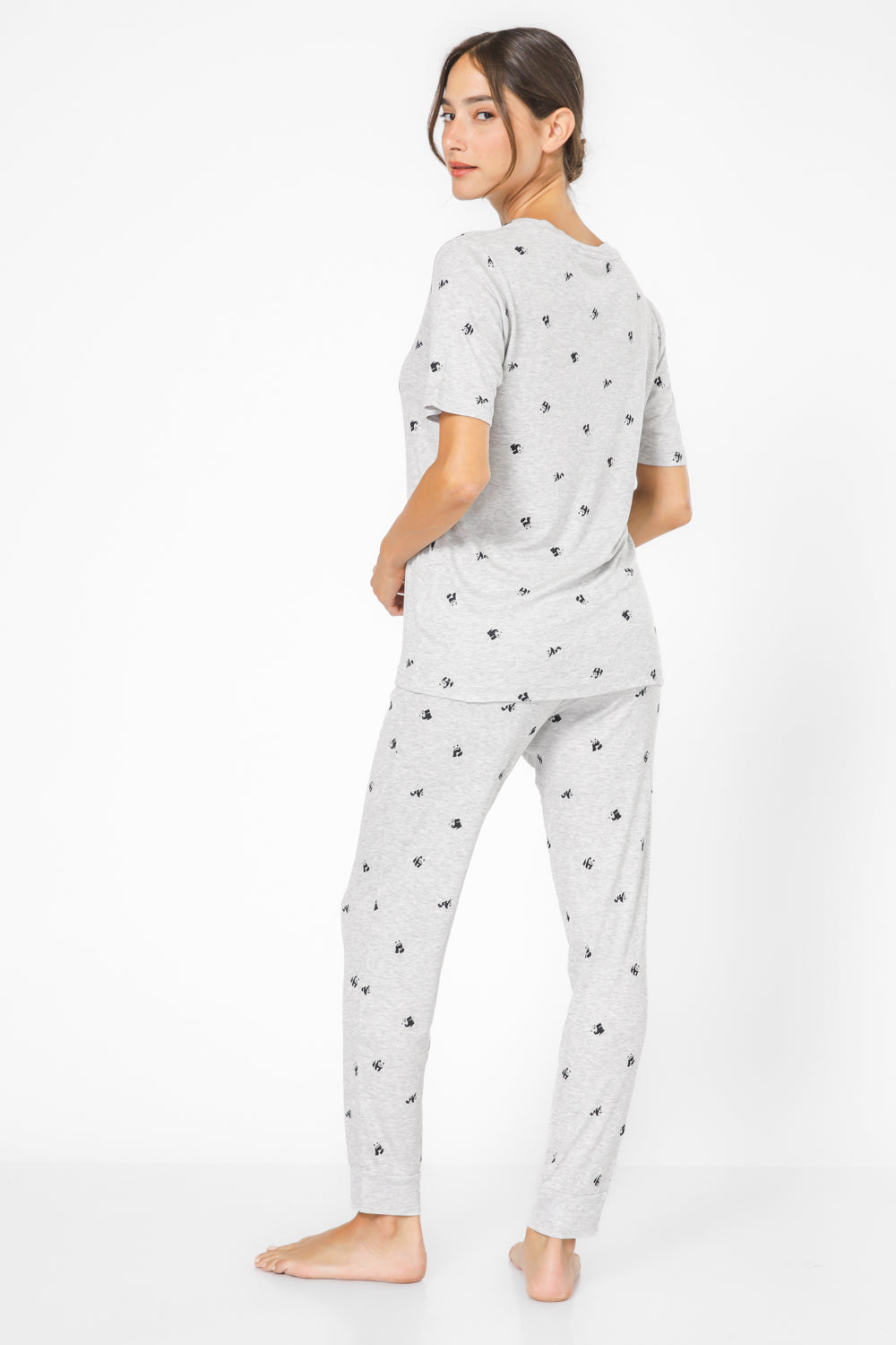 סט פיג’מה באורך 7/8 PANDA