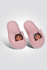 כפכפים מבית המותג Delta, כפכפי גומי בגזרת כפכף פתוח עם אורות במוטיב מתוק של בית הבובות של גבי.