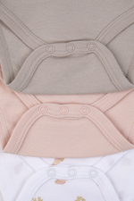 מארז 3 בגדי גוף בגזרת מעטפת לעונת המעבר INTERLOCK