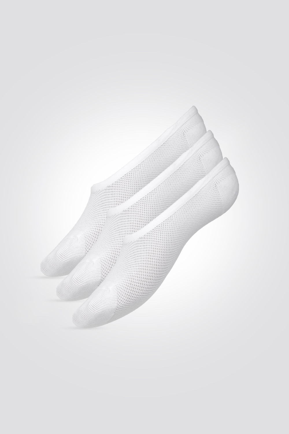 שלישיית גרבי עקב ללא תפר בצבע לבן