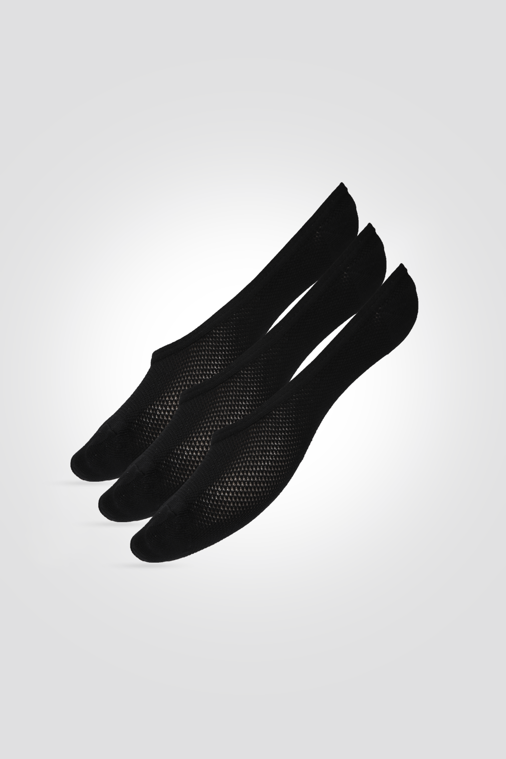 שלישיית גרבי עקב ללא תפר בצבע שחור