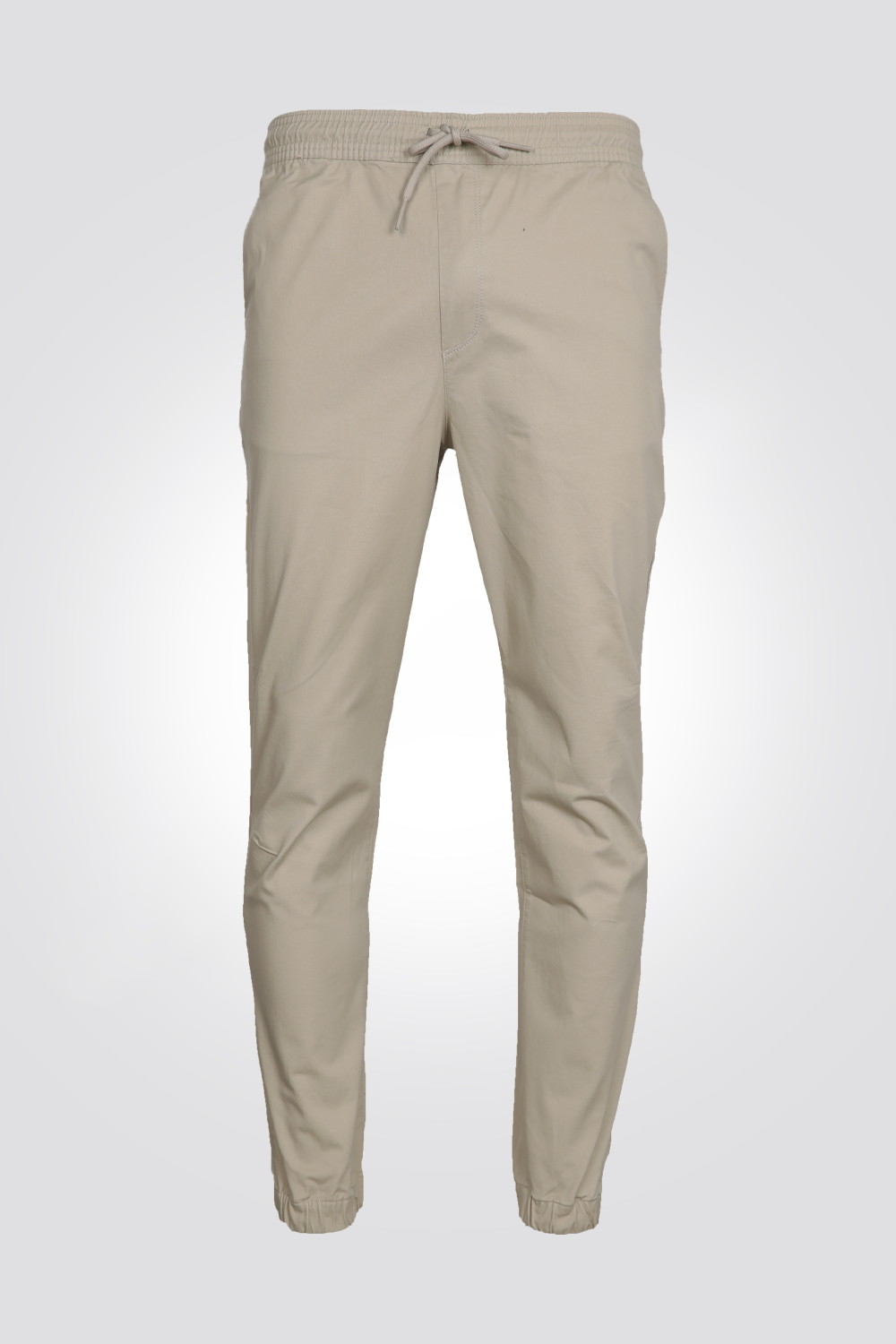 מכנסיים ארוכים אלסטיים לגבר בצבע חאקי