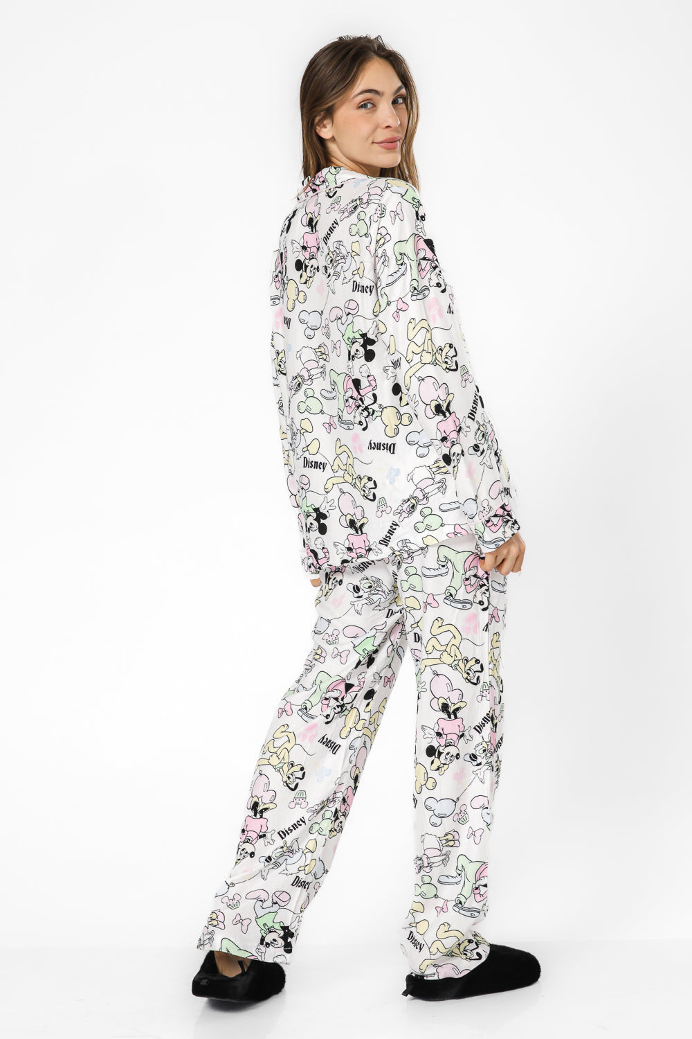 סט פיג’מה מכופתרת MICKEY AND FRIENDS
