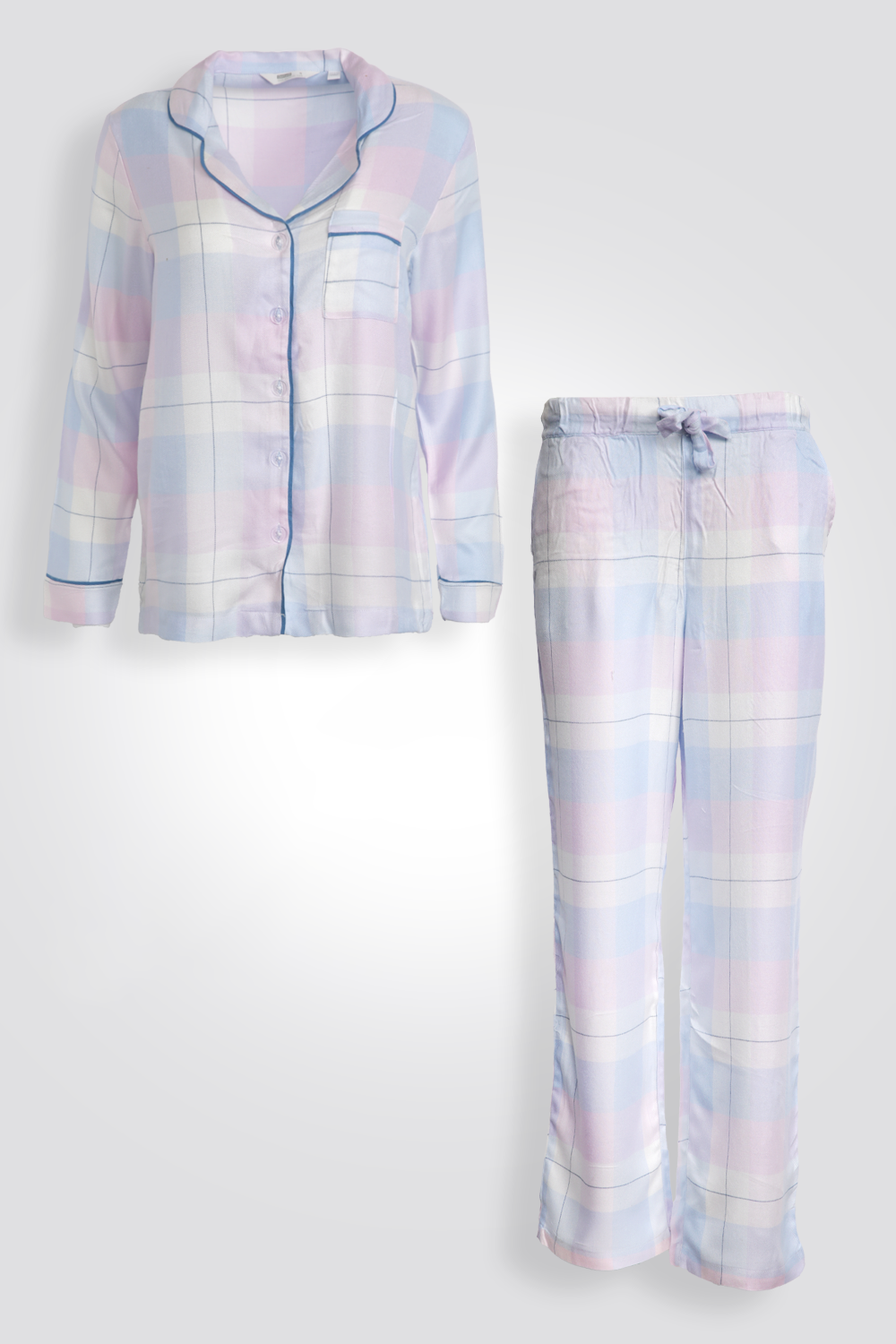 סט פיג’מה מכופתרת PLAID