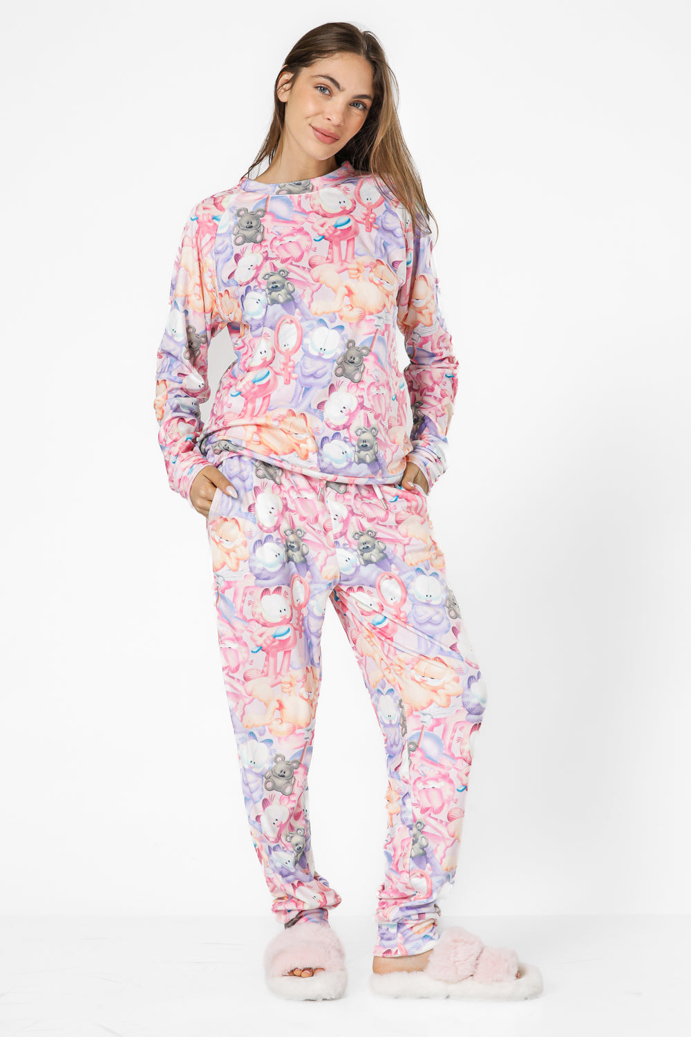 סט פיג’מה קטיפה GARFIELD