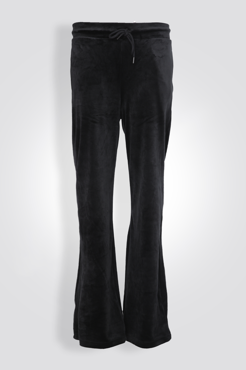 מכנסי קטיפה ארוכים לנשים בצבע שחור