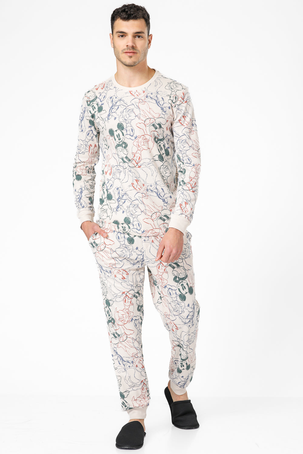סט פיג’מה מבד דק ונעים יוניסקס MICKEY AND FRIENDS