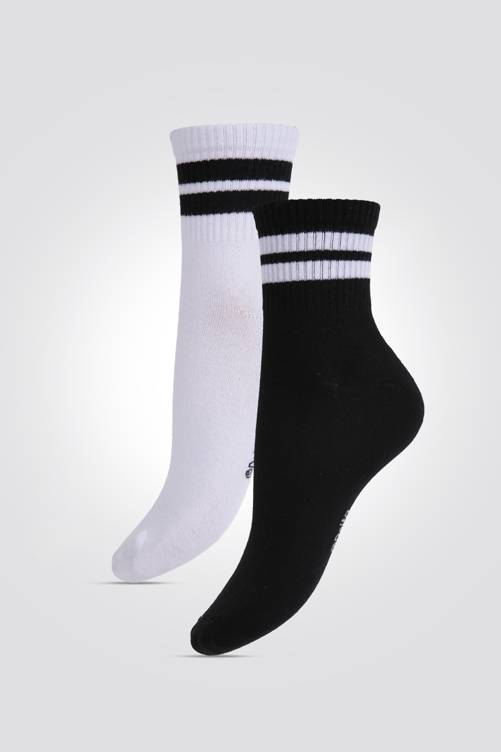 זוג גרבי RIB אורך רבע לנשים