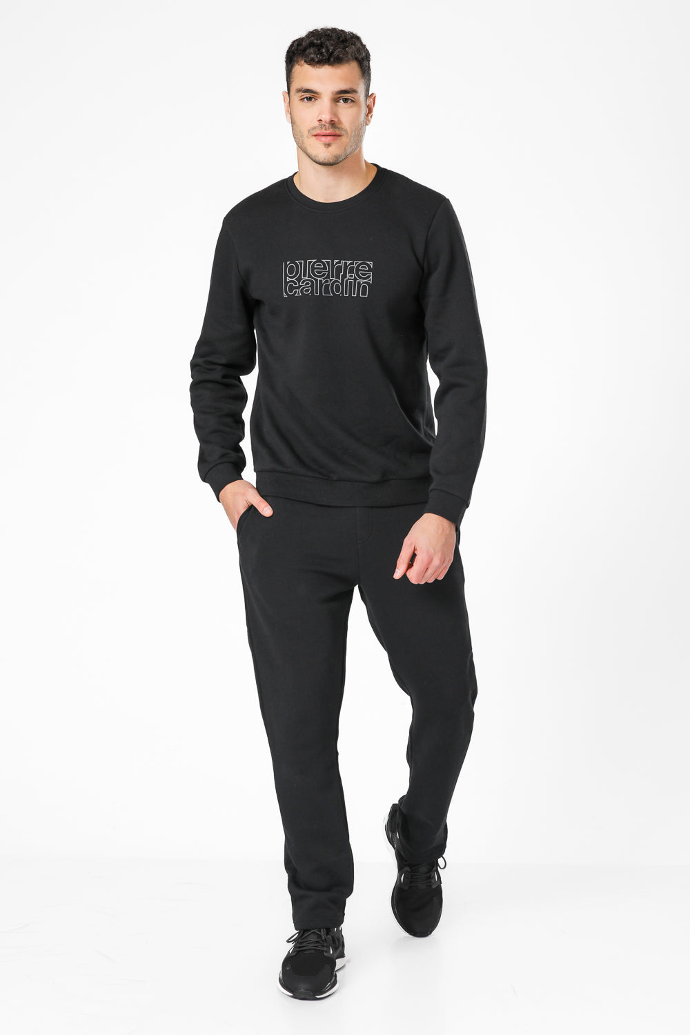 סט פיג'מה פוטר PIERRE CARDIN בצבע שחור