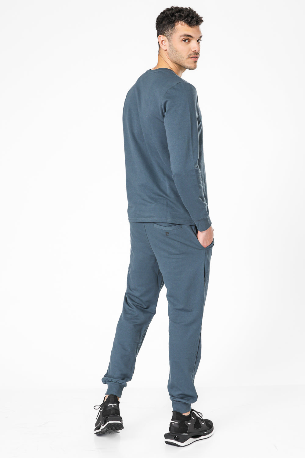 סט פיג'מה פרנץ’ טרי PIERRE CARDIN בצבע כחול