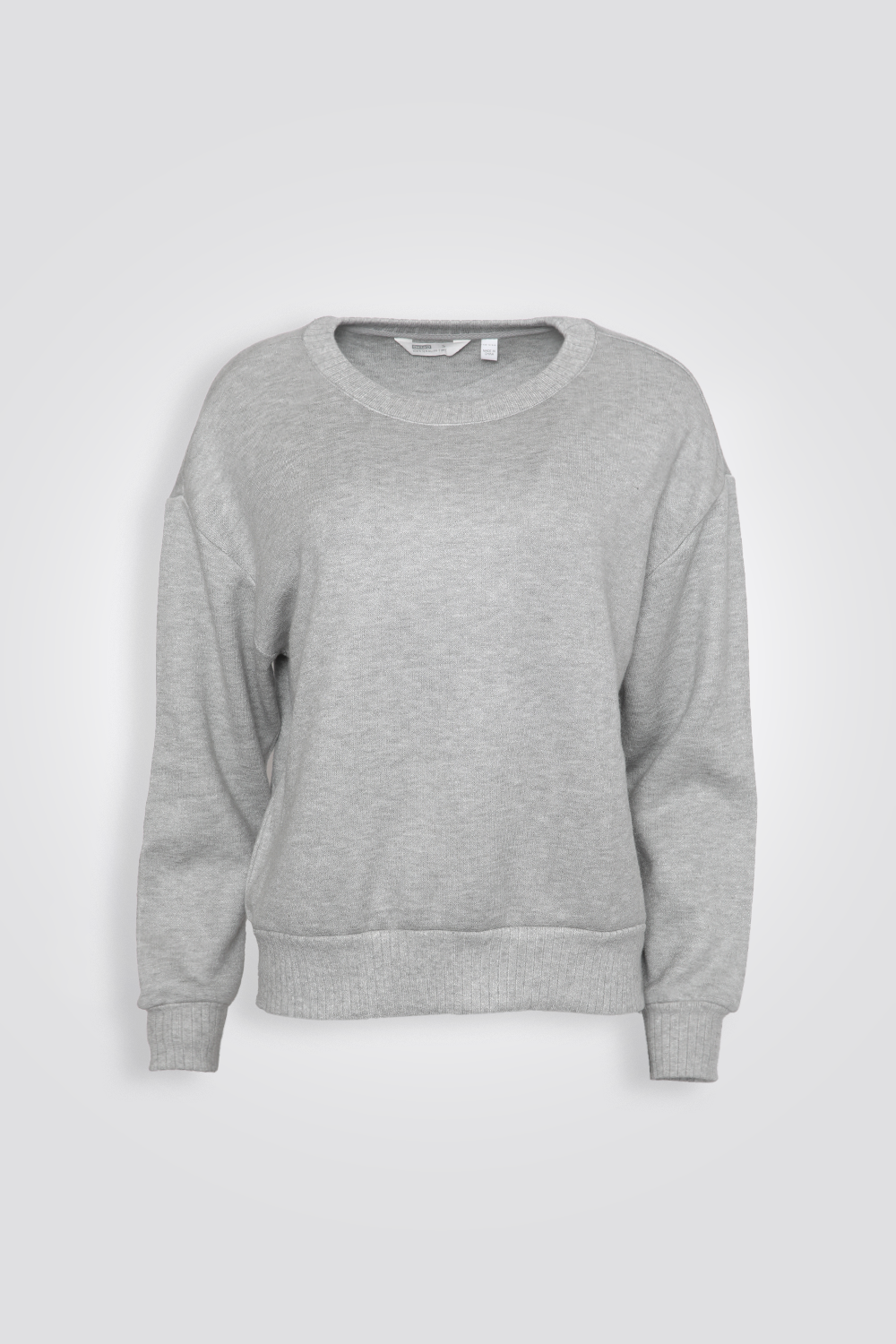 סט פנאי סרוג מבד רך בצבע אפור בהיר