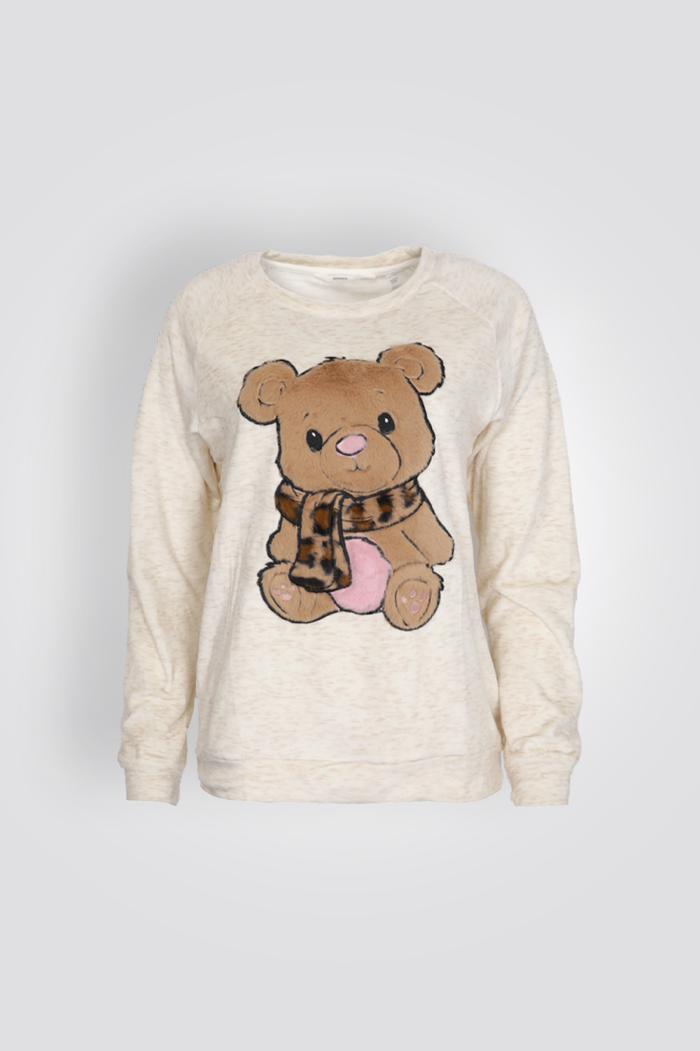 סט פיג’מה קטיפה TEDDY BEAR בצבע בז'