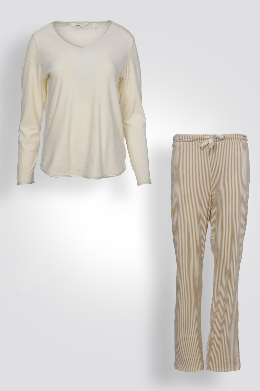 סט פיג'מת מעבר בעיצוב פסים לנשים | דלתא