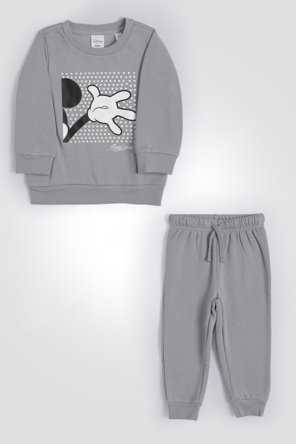 סט פיג’מה פוטר MICKEY לילדים בצבע אפור