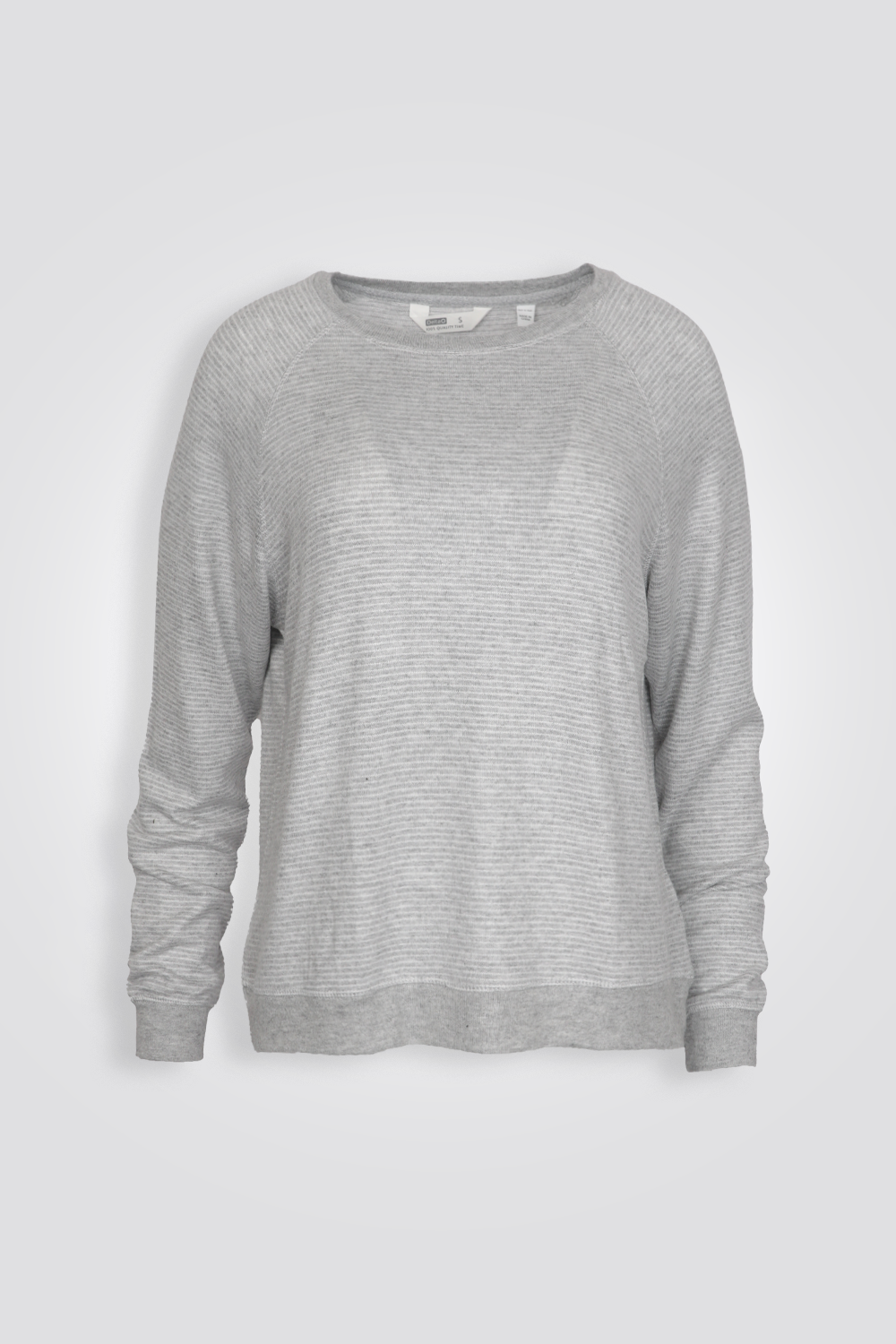 סט פיג'מת מעבר בטקסטורת פסים אפור