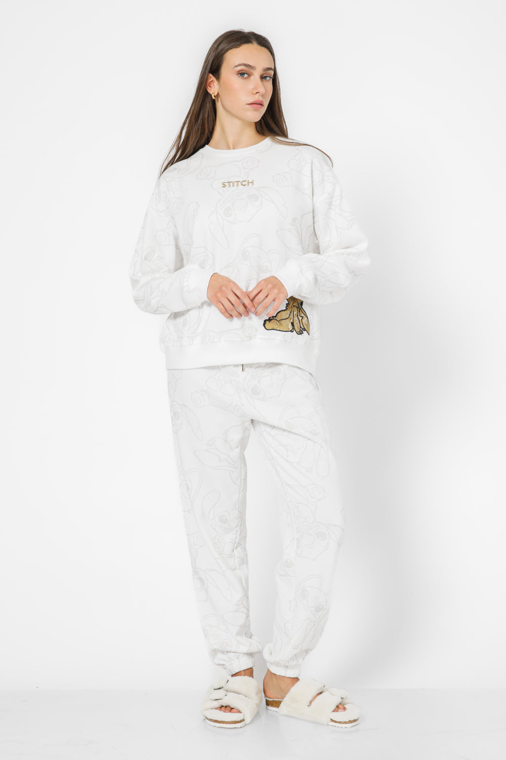 סט פיג’מה פוטר STITCH לנשים