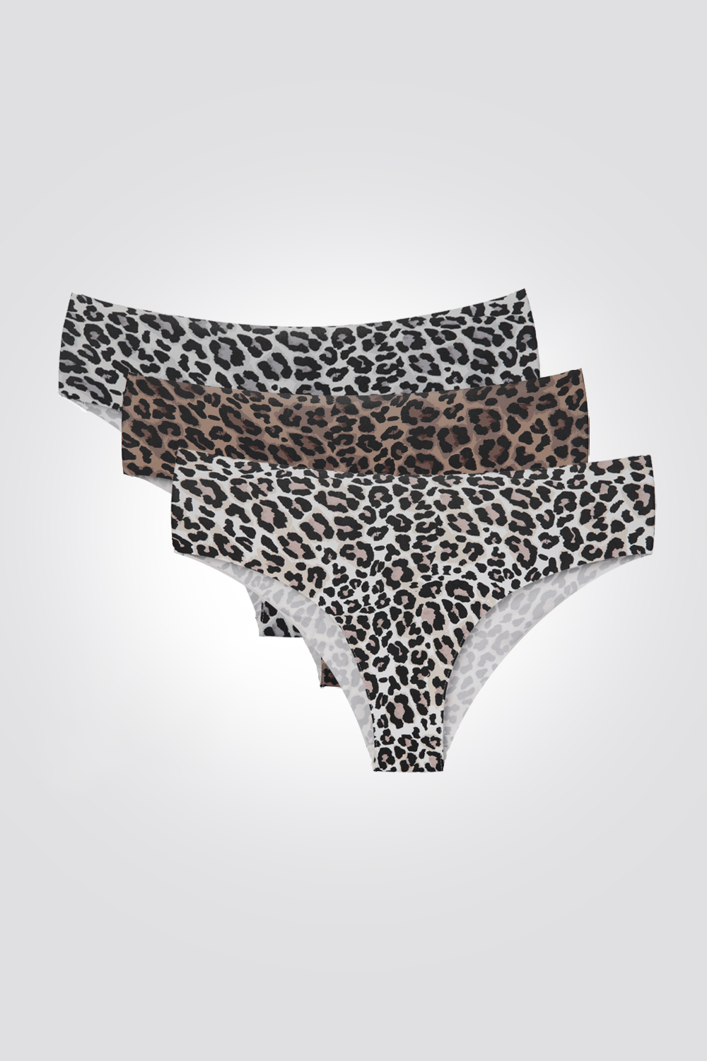 מארז שלישיית תחתוני ציקי מנומרים ללא תפר