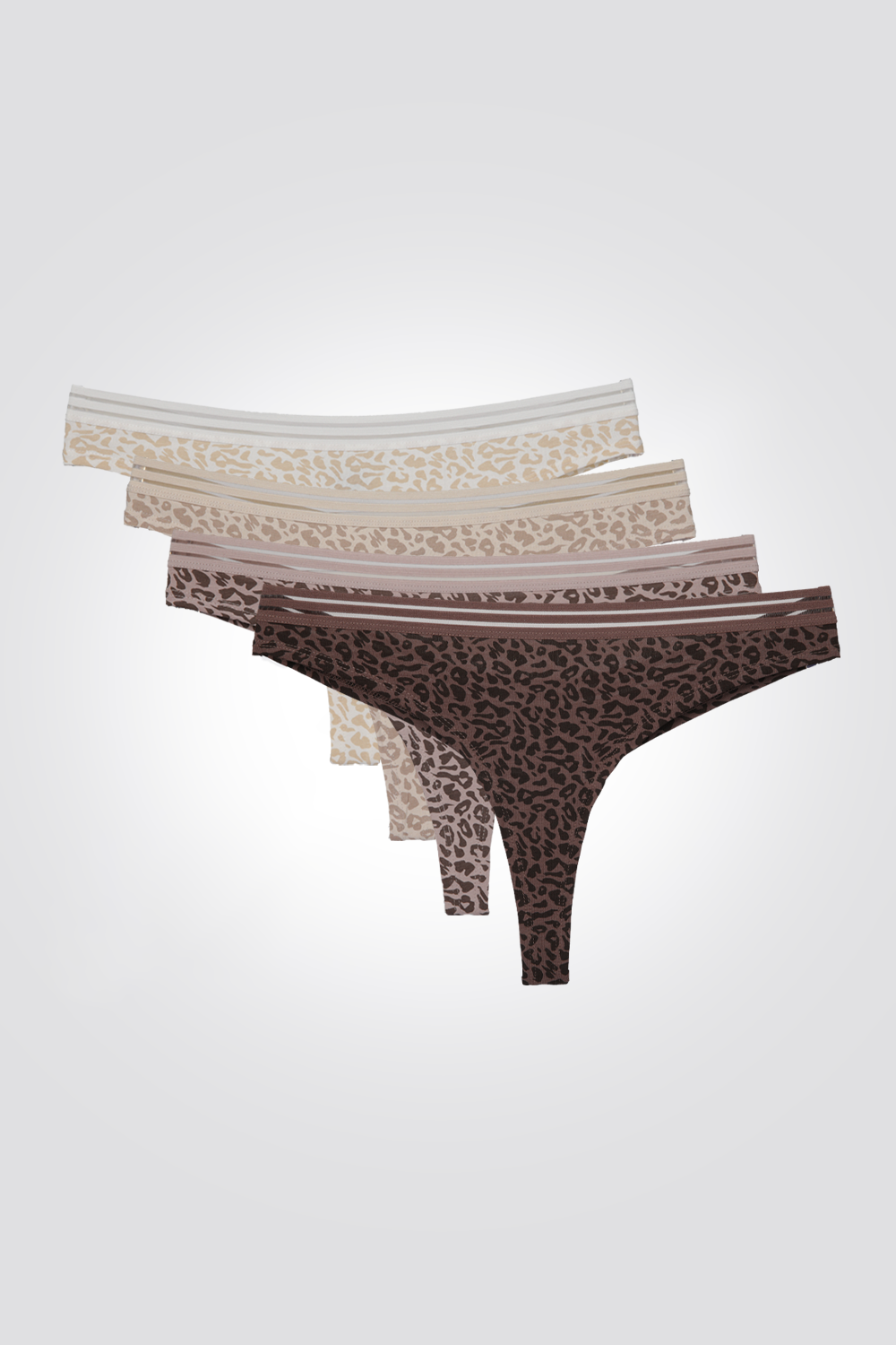 מארז רביעיית תחתוני חוטיני בהדפס מנומר