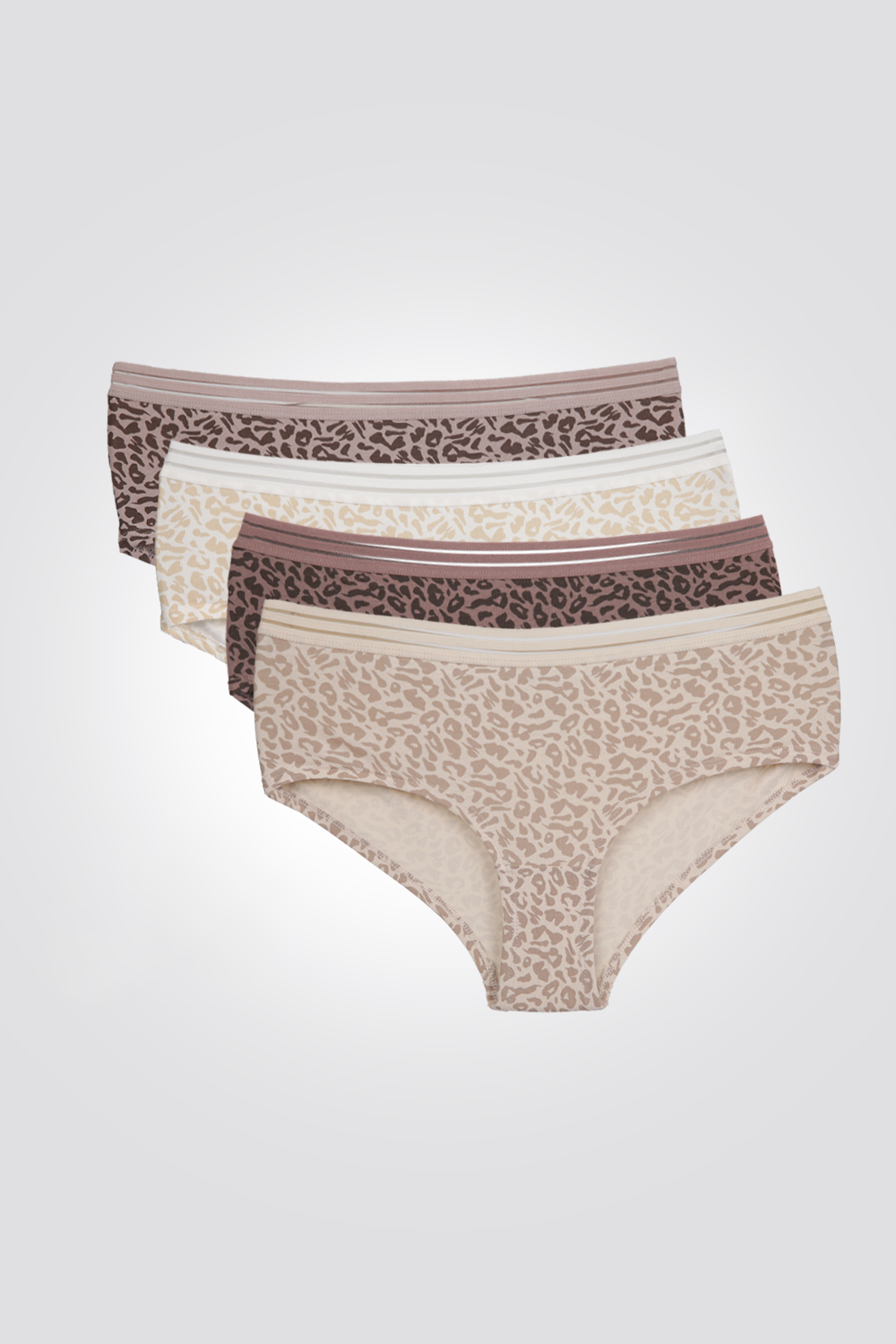 רביעיית תחתוני היפסטר בהדפס מנומר