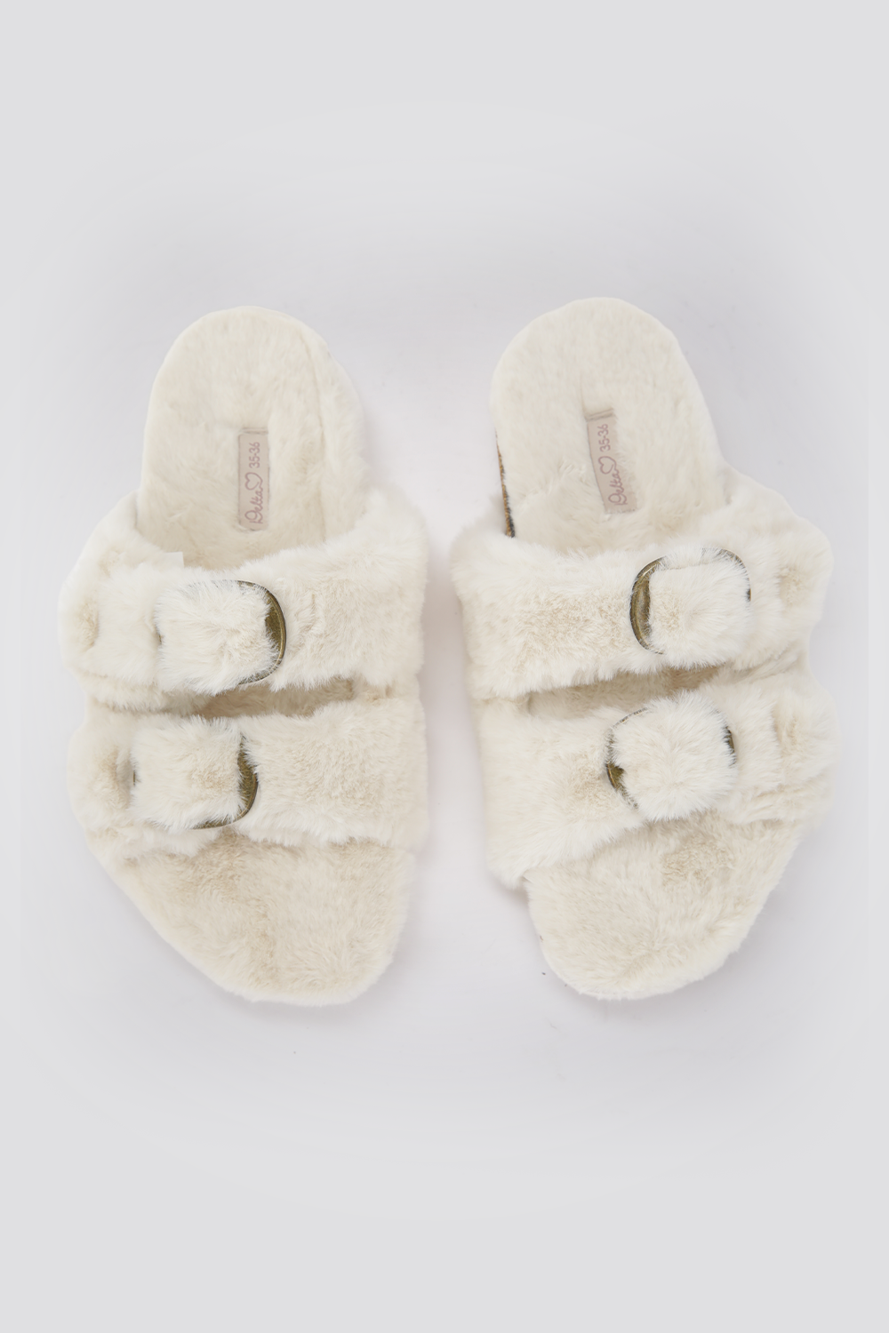 נעלי בית פרוותיות עם אבזם