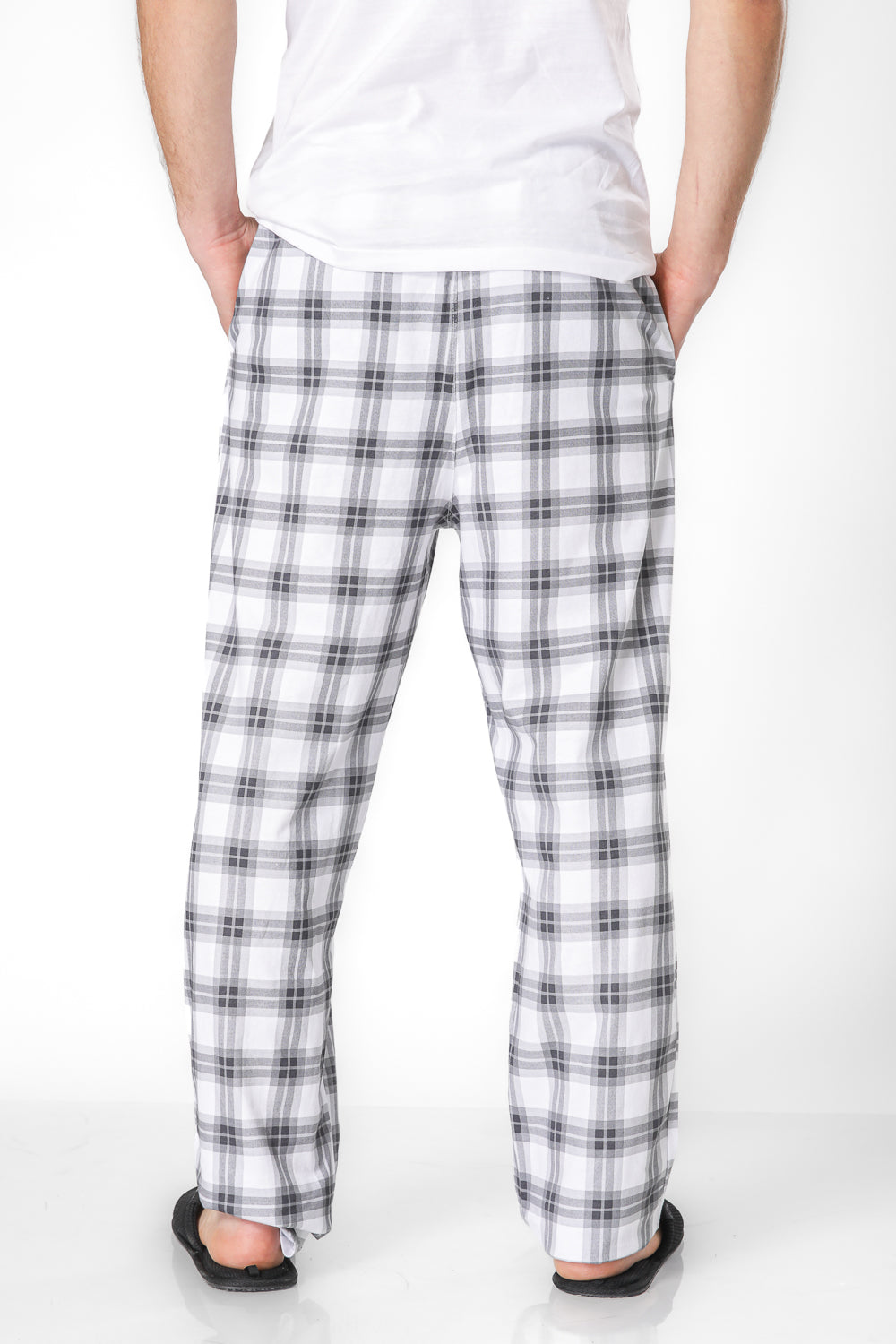 מכנסי פיג'מה PLAIDS בצבע אפור בהיר