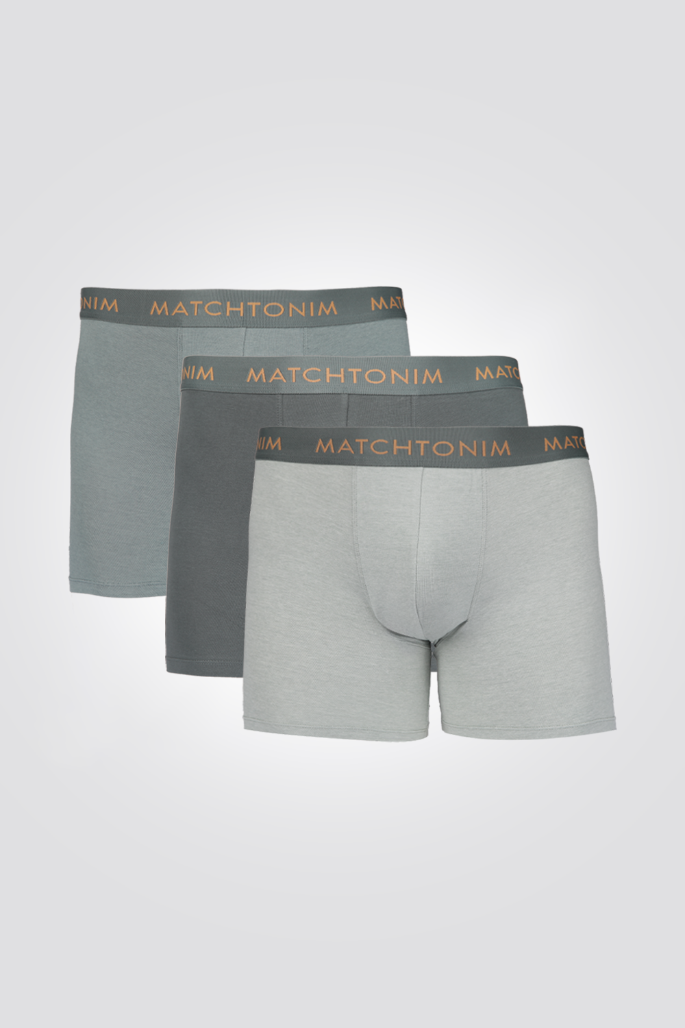 מארז שלישיית בוקסרים קצרים צמודים בגווני ירוק