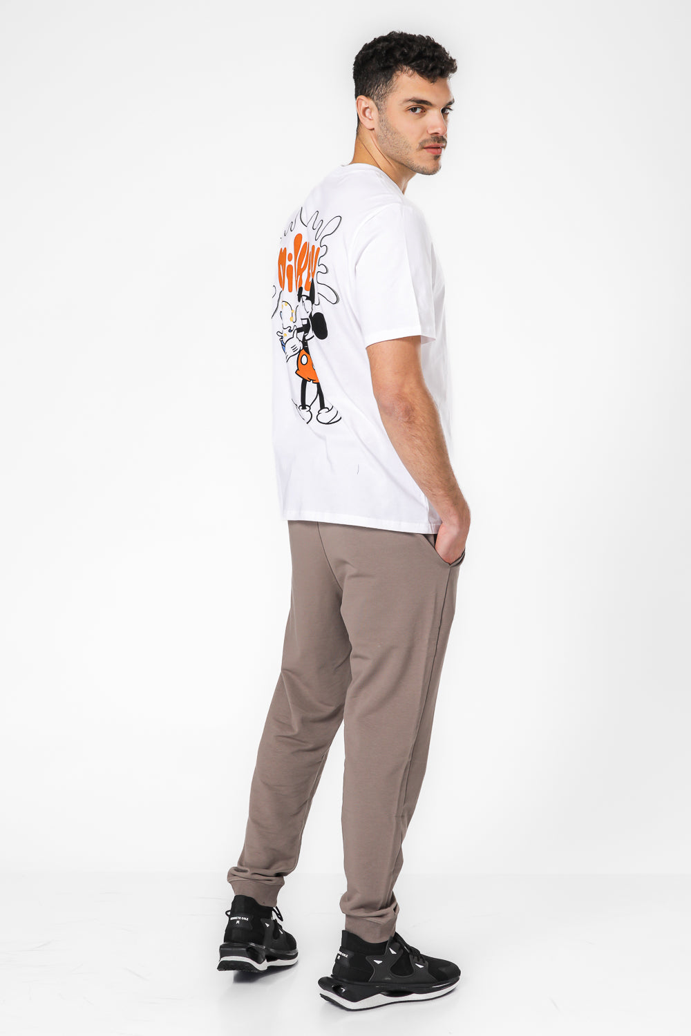 חולצת פיג'מה קצרה MICKEY בצבע לבן