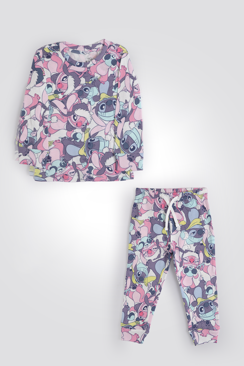 סט פיג'מה לילדות STITCH