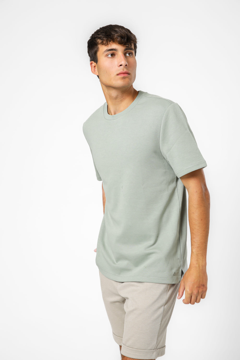 חולצה קצרה עבה בגזרה לוס לגברים