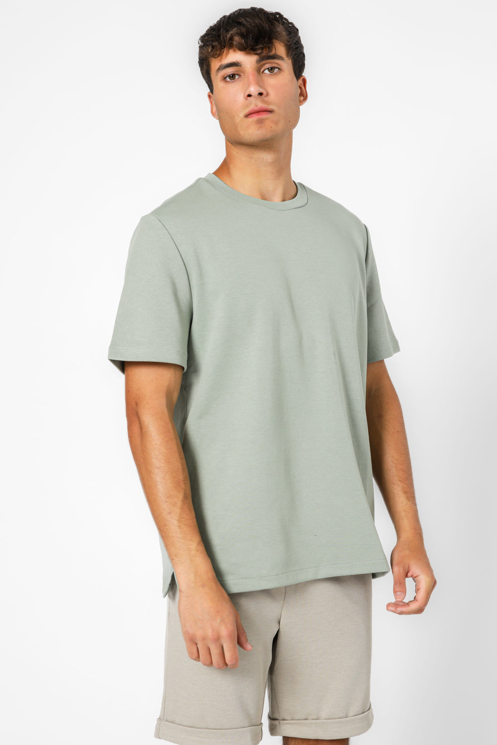 חולצה קצרה עבה בגזרה לוס לגברים