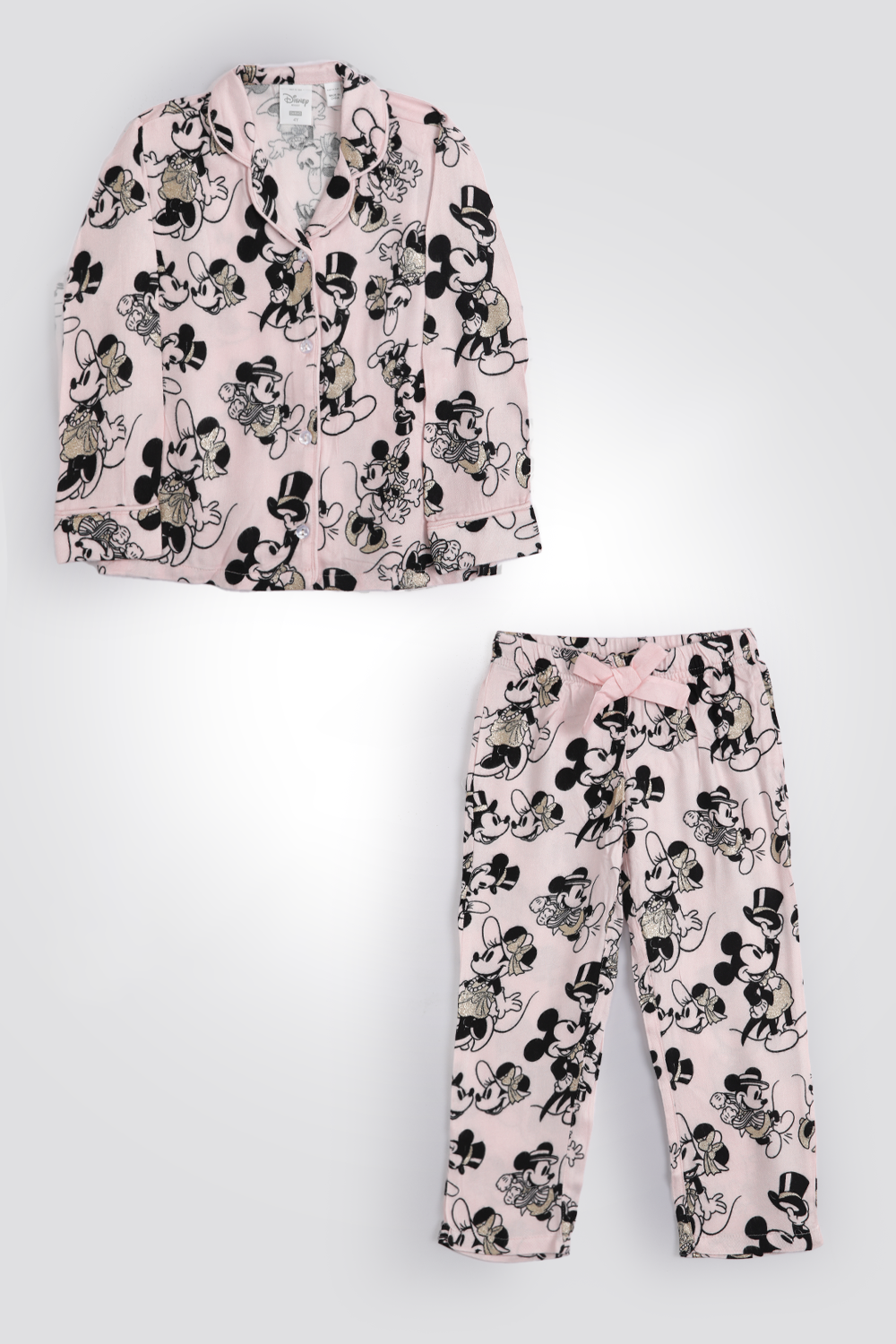 סט פיג’מה מכופתרת דקה MINNIE לילדות