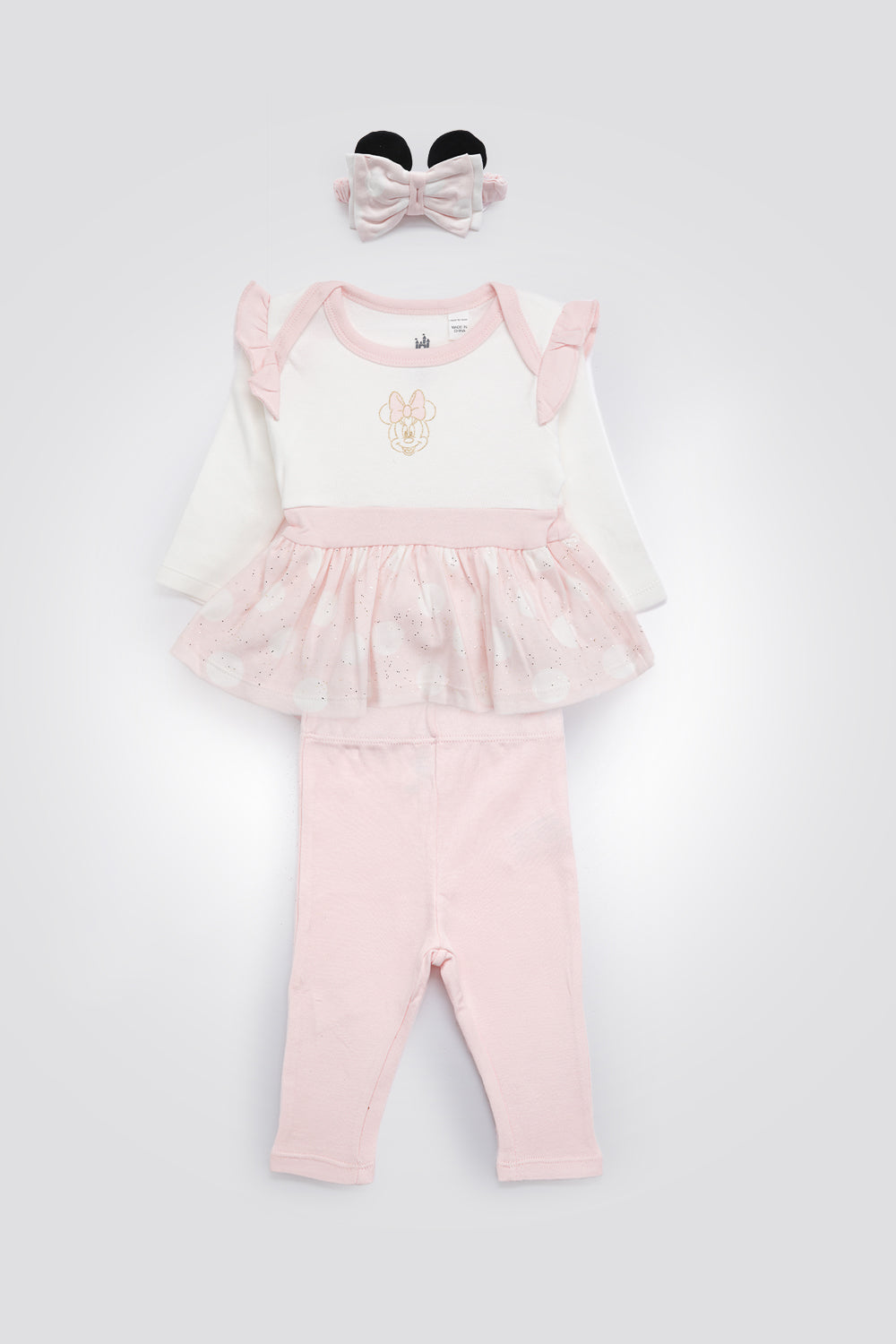 סט ארוך ודק עם סרט לראש MINNIE