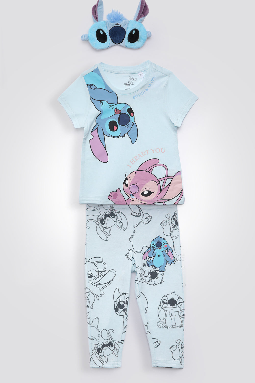 סט פיג’מה עם כיסוי עיניים STITCH לילדות