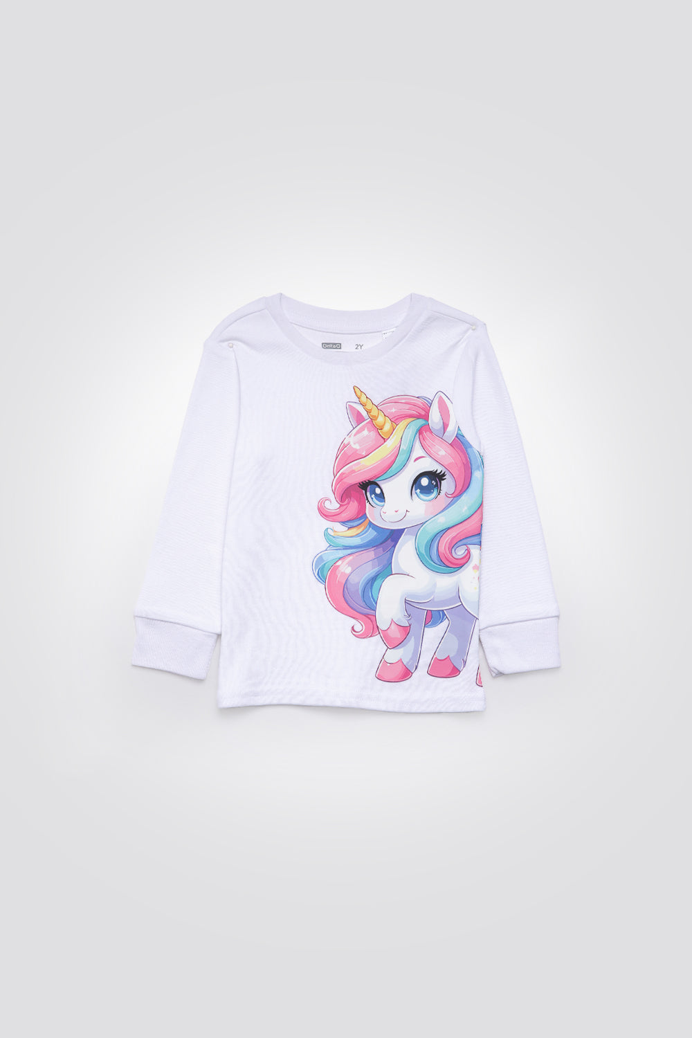 סט פיג’מה דקה עם חצאית וגומיות לשיער UNICORN