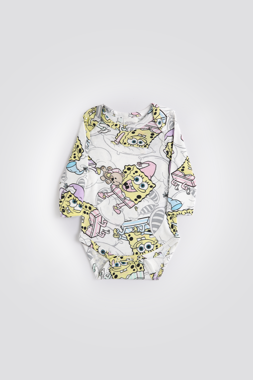 סט פיג’מה ארוכה דקה SPONGEBOB לתינוקות