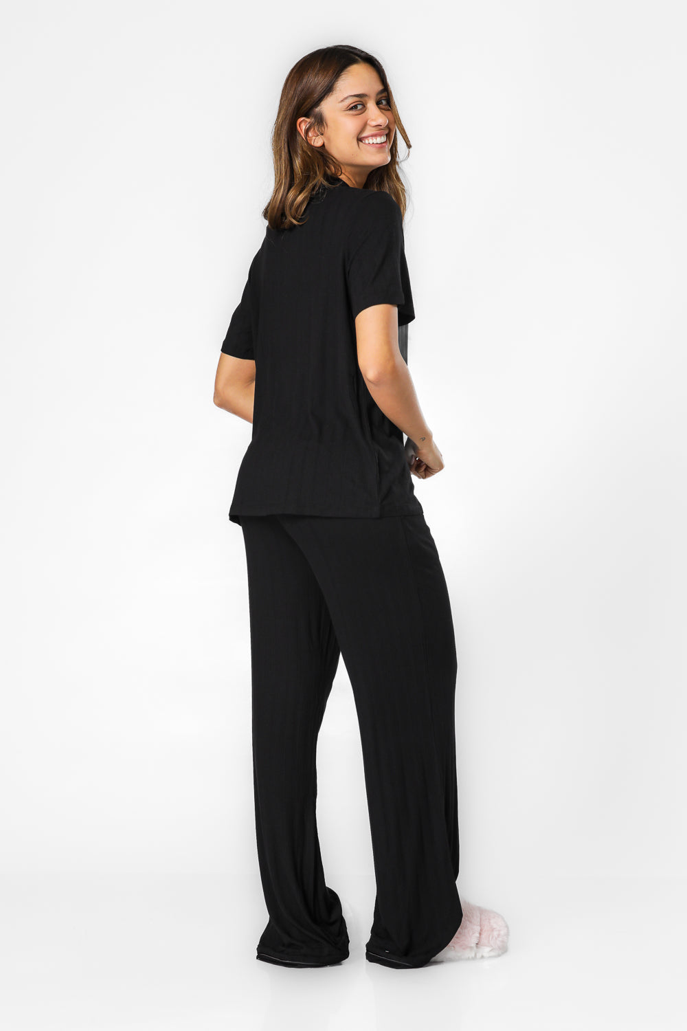 סט פיג’מת מעבר מכופתרת