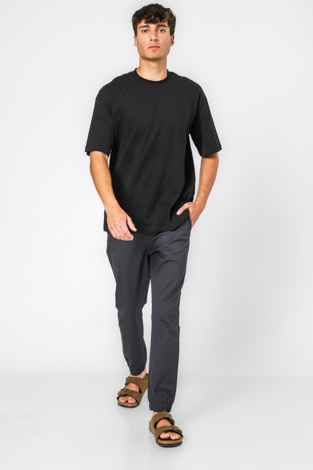 מכנסיים ארוכים כותנה אלסטית