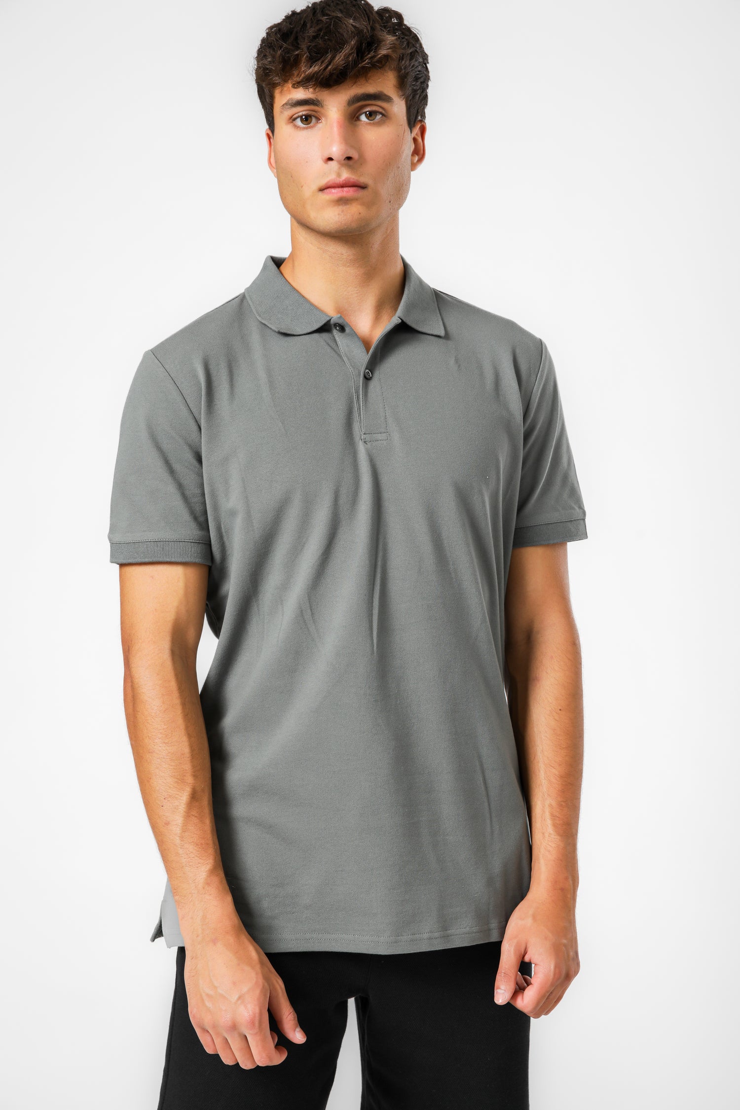 חולצת פולו פיקה בצבע זית