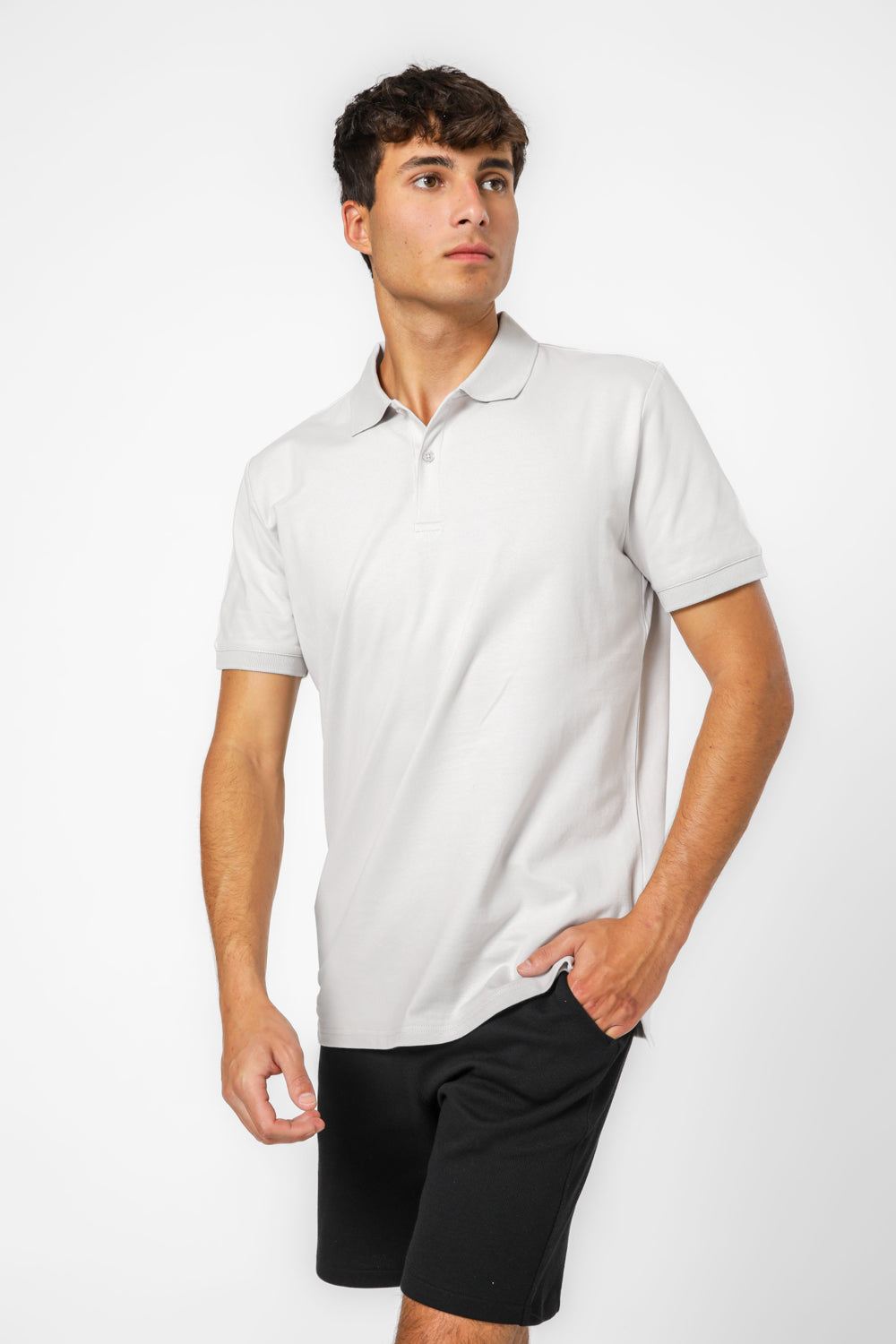 חולצת פולו פיקה בצבע בז'