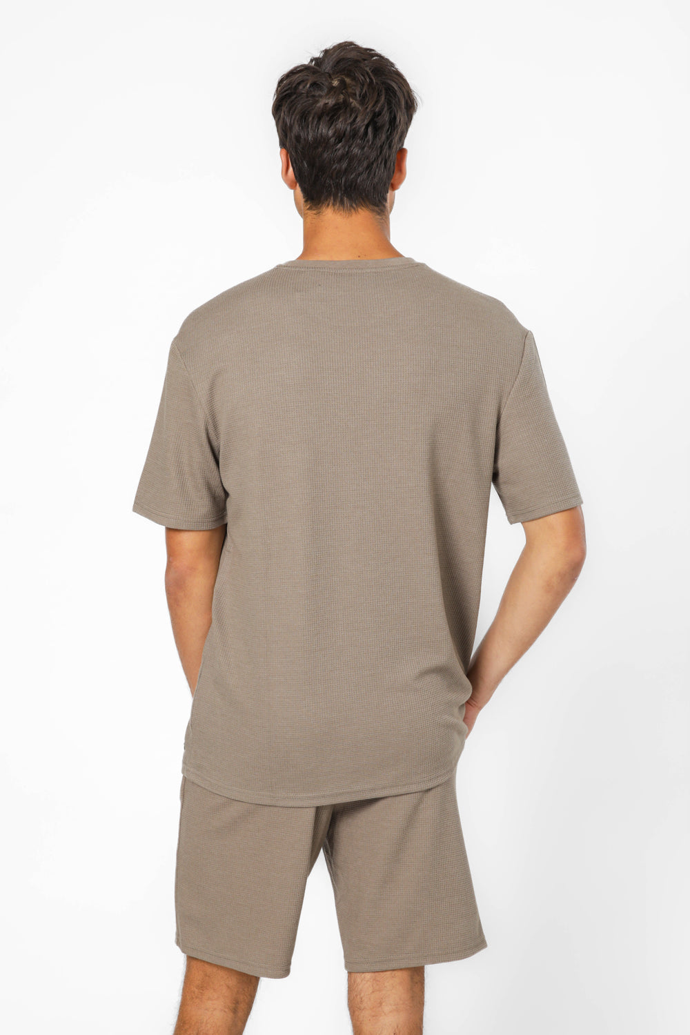 חליפת פנאי וופל קצרה