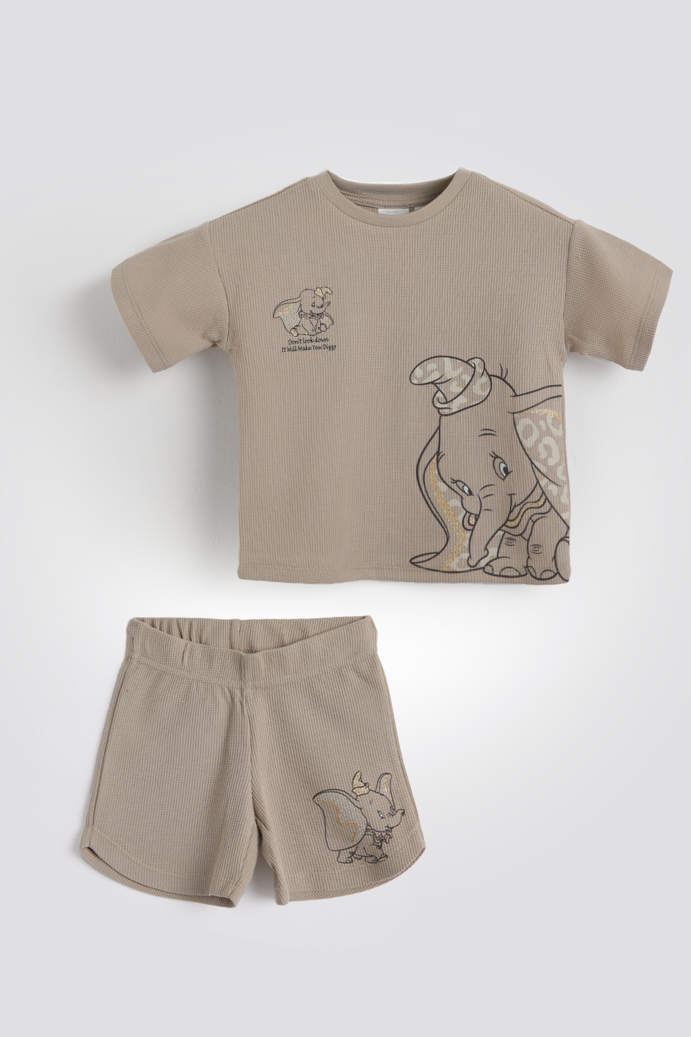 סט פיג’מה קצרה וופל DUMBO לילדות