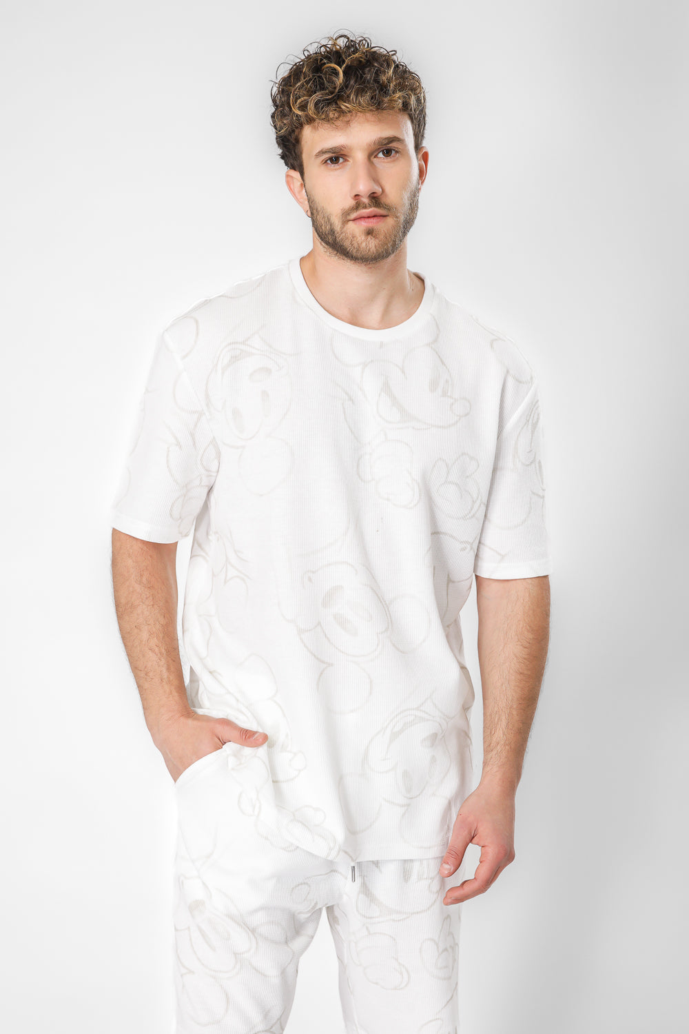 סט פיג’מה קצרה וופל MICKEY