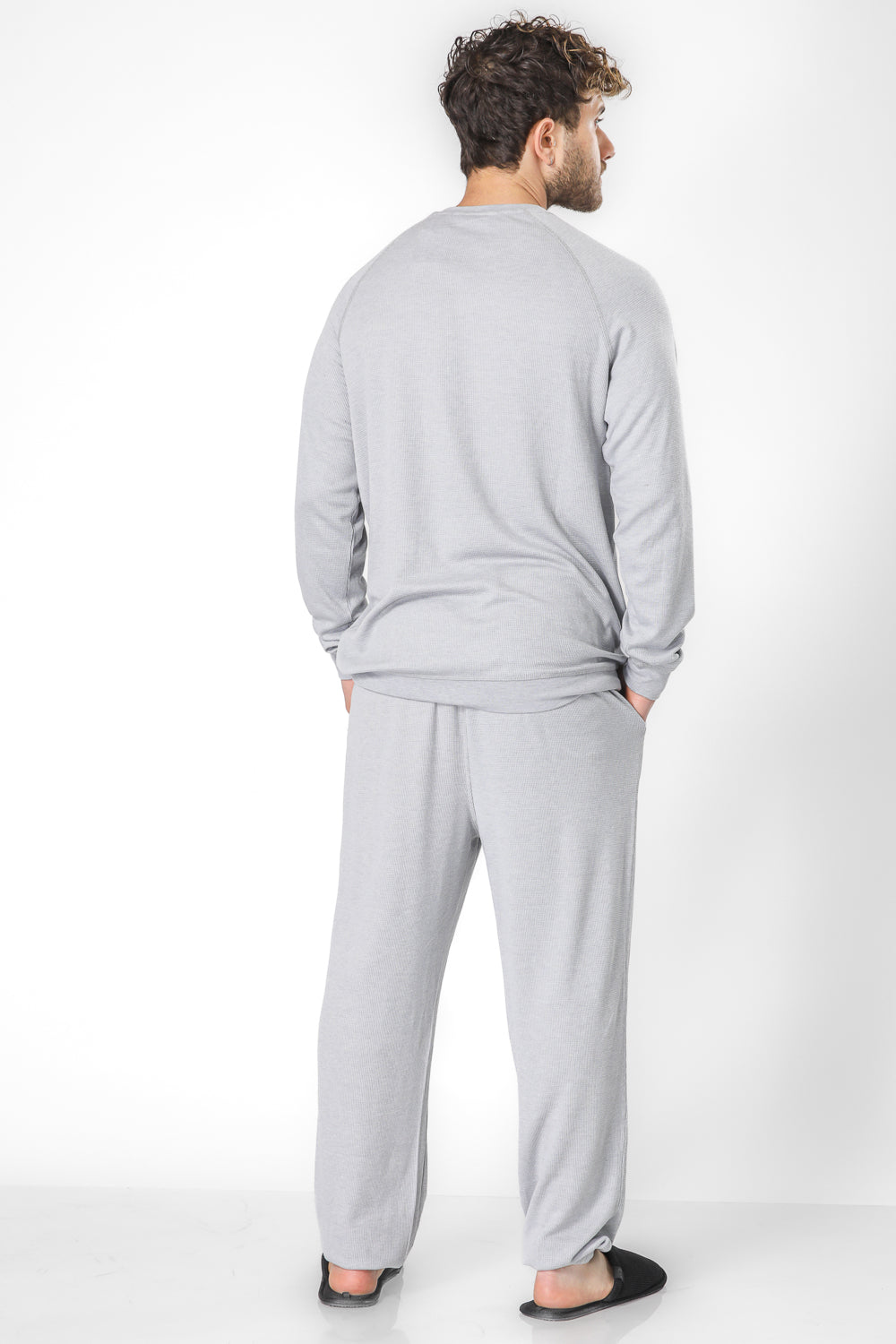 חליפת פנאי WAFFLE בצבע אפור