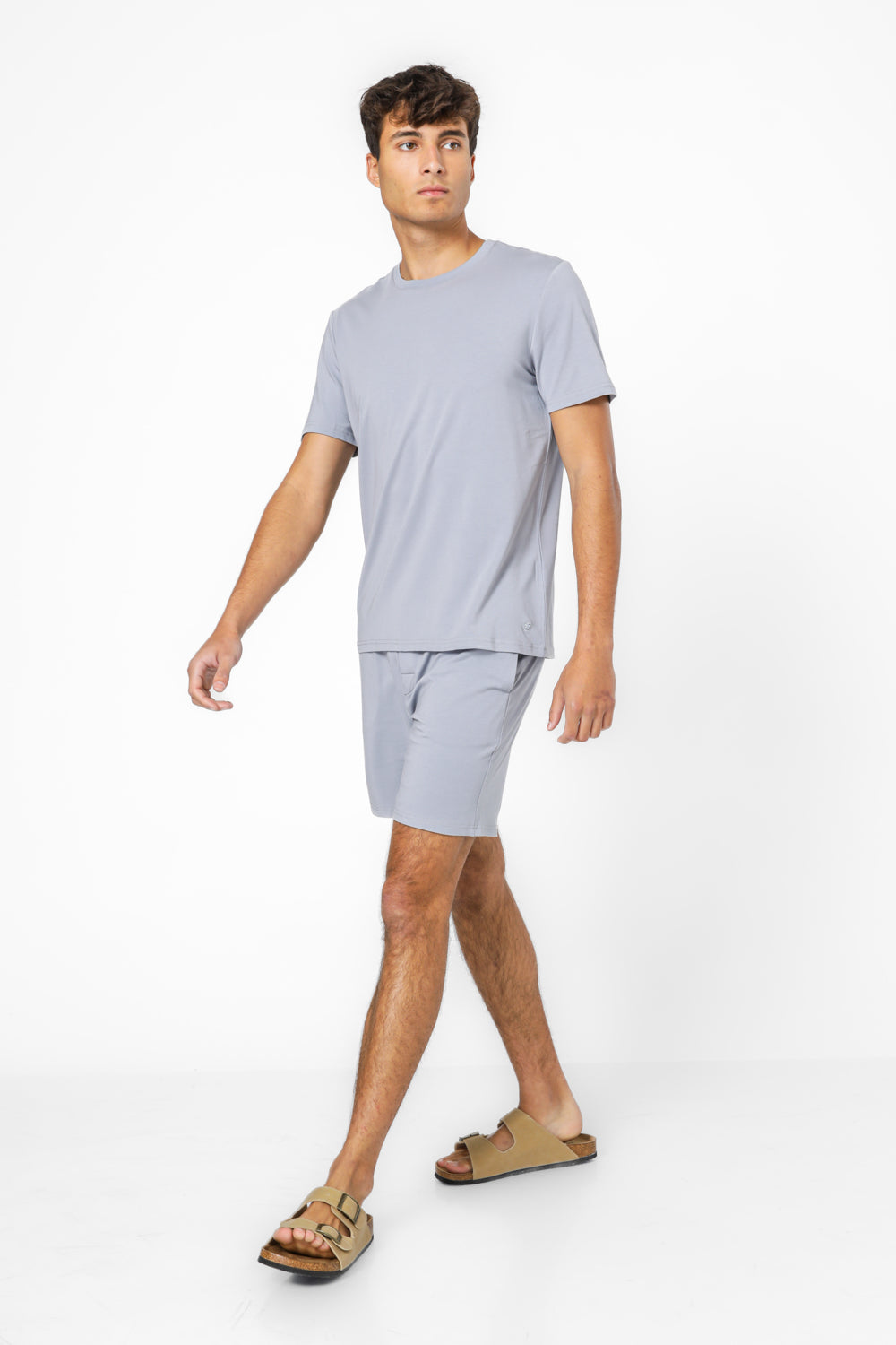 סט פנאי קצר בשילוב בד מודל