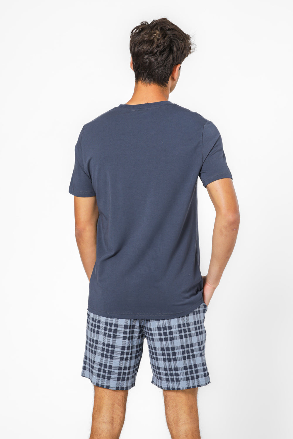 סט פנאי קצר בשילוב בד מודל