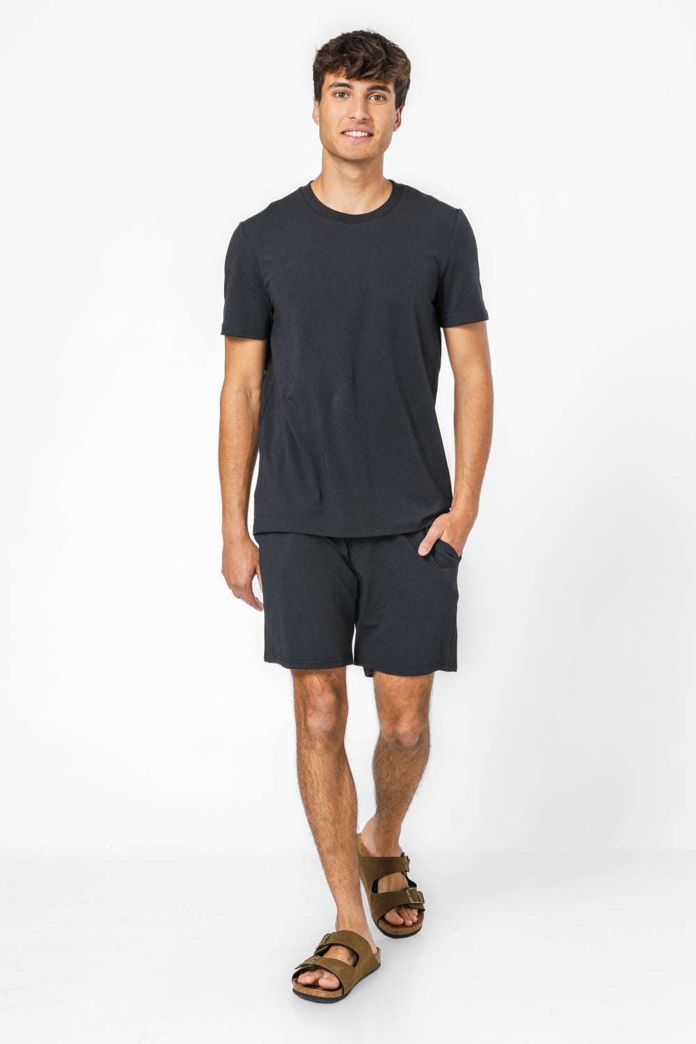 סט פנאי קצר בשילוב בד מודל