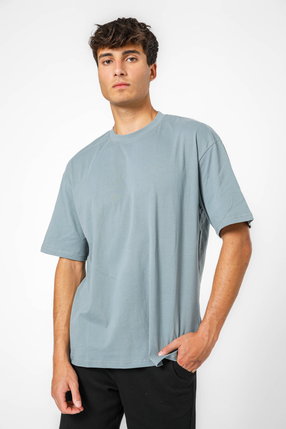 חולצה קצרה עבה מבד מוברש