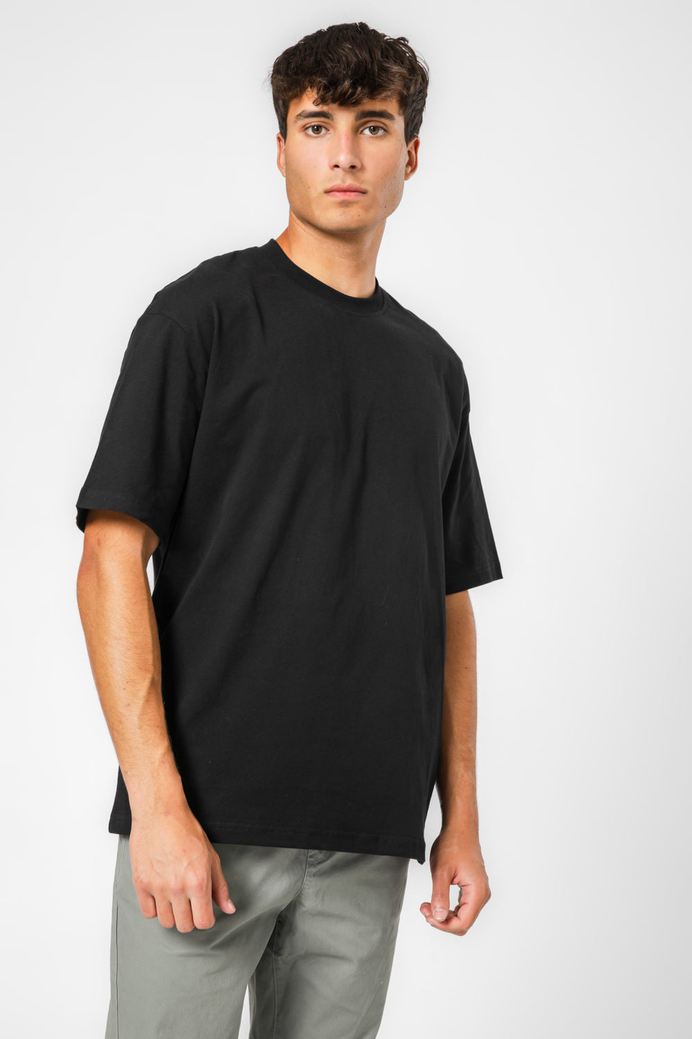 חולצה קצרה עבה מבד מוברש