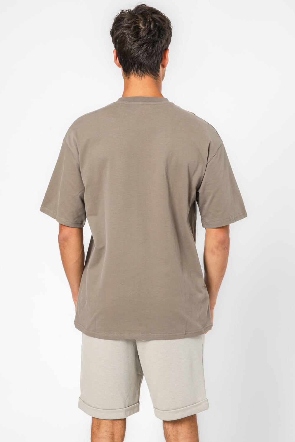 חולצה קצרה עבה מבד מוברש