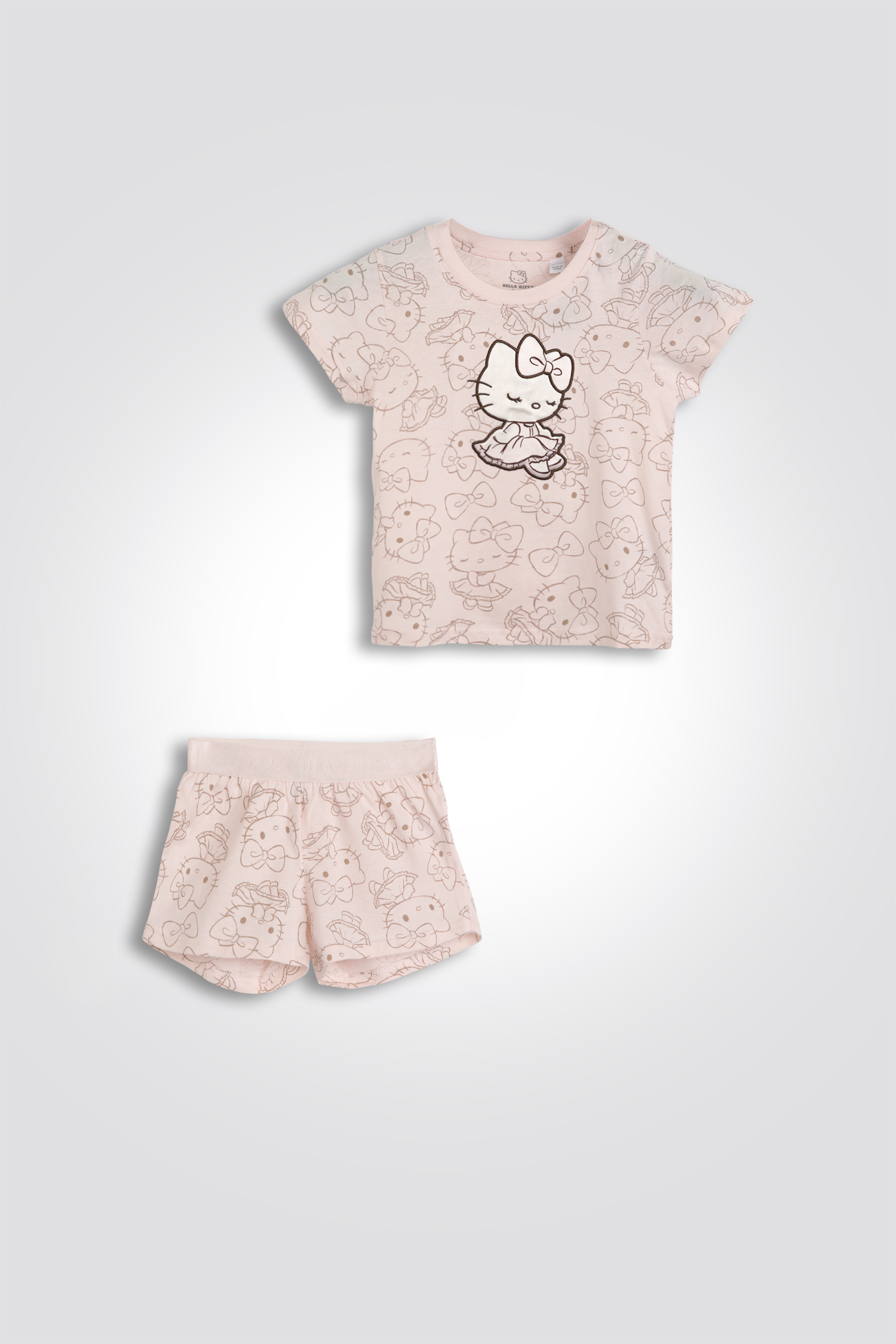 סט פיג’מה קצרה KITTY לילדות